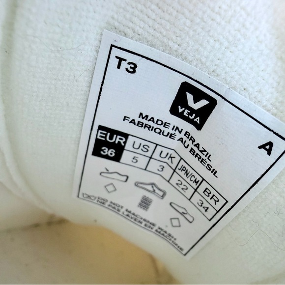 VEJA Esplar White Leather Sneakers Petal Pink Logo EU 36 - Picture 7 of 10